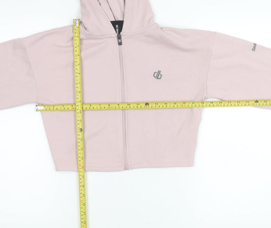 Dare 2B Womens Pink Full Zip Hoodie UK 6 Regular Fit Activewear