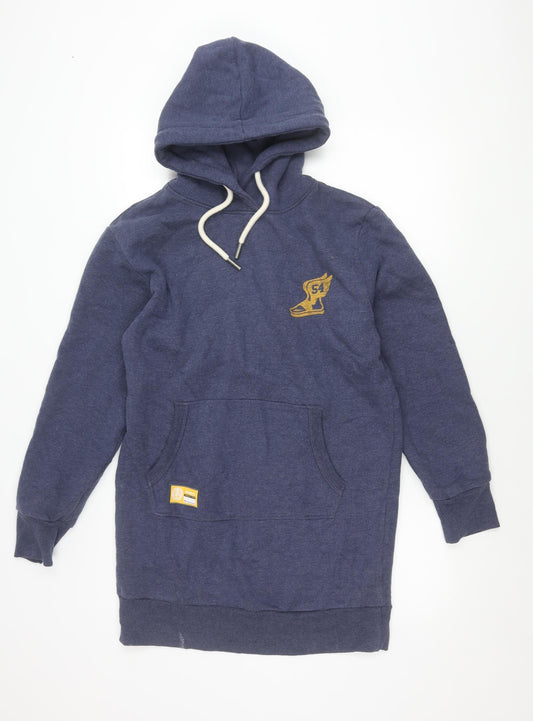 Superdry Women’s Blue Pullover Hoodie Size 12 Logo Sportswear