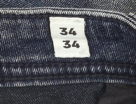 Jack & Jones Men’s Blue Slim Fit Glenn Denim Jeans Size 34 Distressed