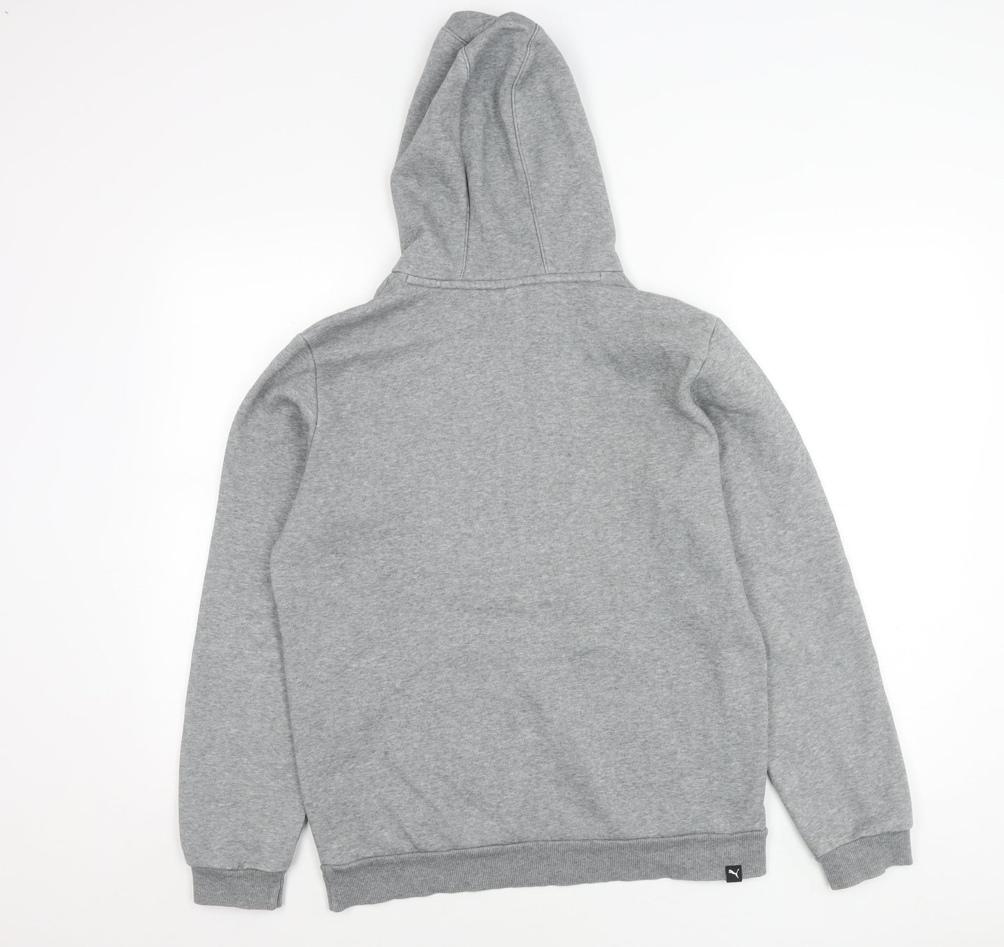 Puma Boys Grey Pullover Hoodie Size 16Y Regular Fit Logo Sportswear