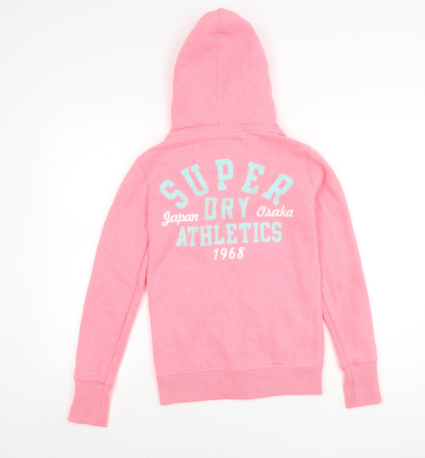 Superdry Women’s Pink Hooded Zip Fleece Jacket Size M