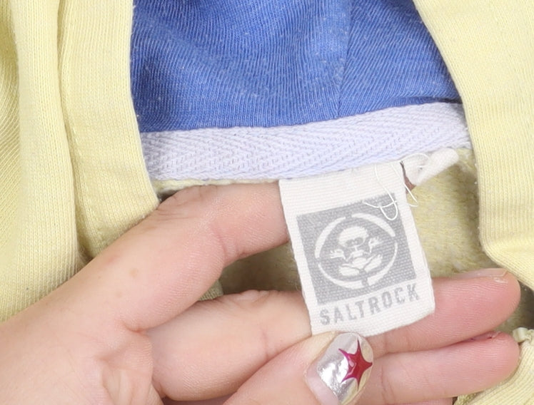 Additional view of Saltrock girls’ yellow blue hooded full zip jacket 13 years