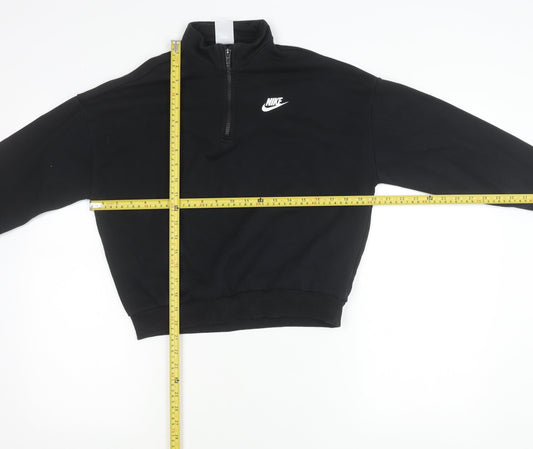 Nike Boys Black Track Jacket 1/4 Zip Fleece XL 14-15 Years Sportswear