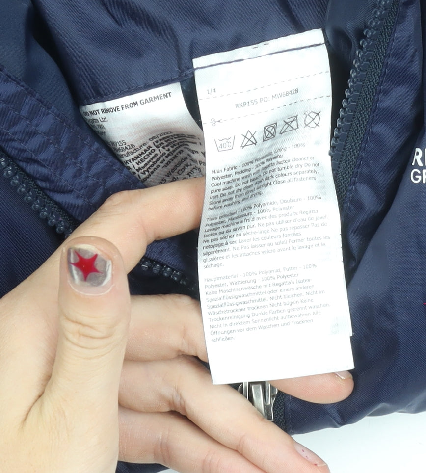 Regatta Boys Blue 4 Years Hooded Winter Snowsuit Padded Full Zip