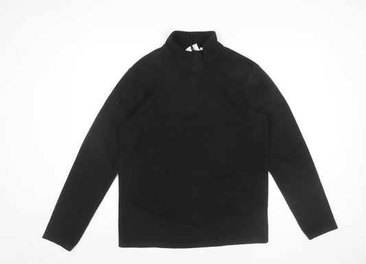 Mountain Warehouse Men's Black Small Fleece 1/4 Zip Pullover Sweatshirt