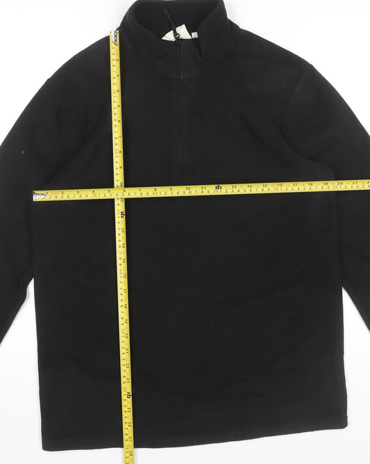 Mountain Warehouse Men's Black Small Fleece 1/4 Zip Pullover Sweatshirt