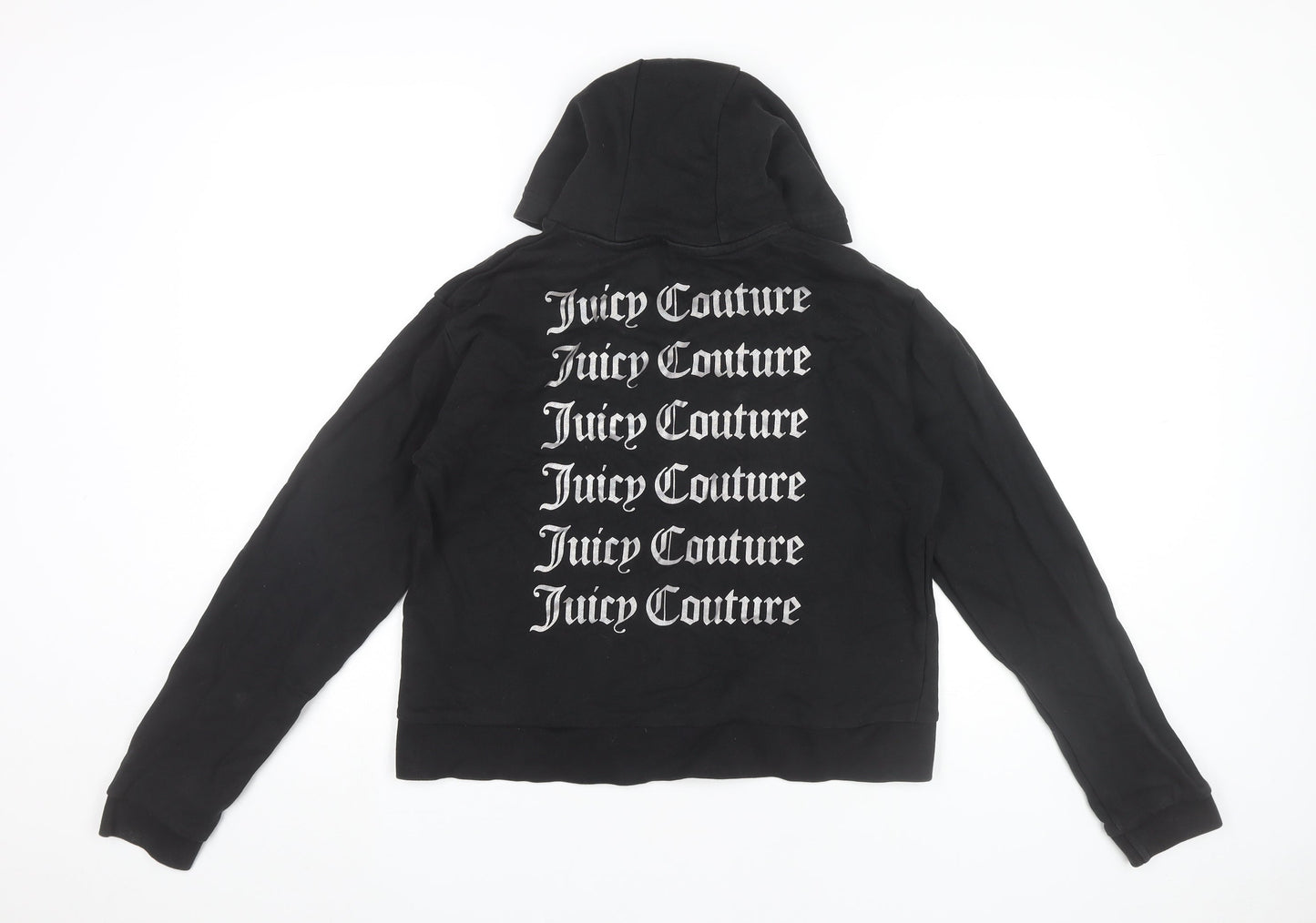 Juicy Couture Girls Black Pullover Hoodie 15-16 Years Logo Print