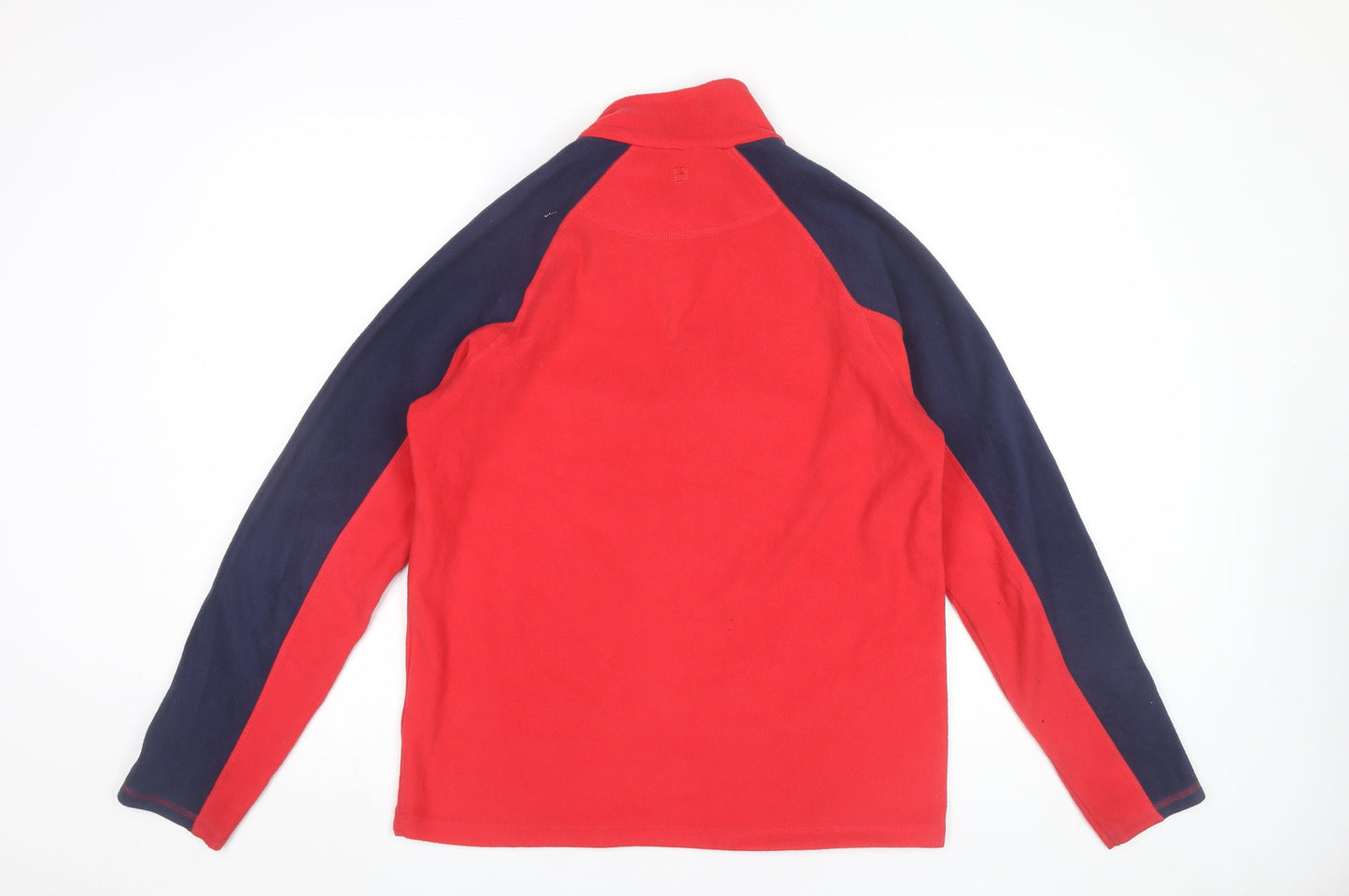 Mountain Warehouse Men’s Red Blue Fleece Pullover Sweatshirt Small