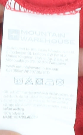 Mountain Warehouse Men’s Red Blue Fleece Pullover Sweatshirt Small