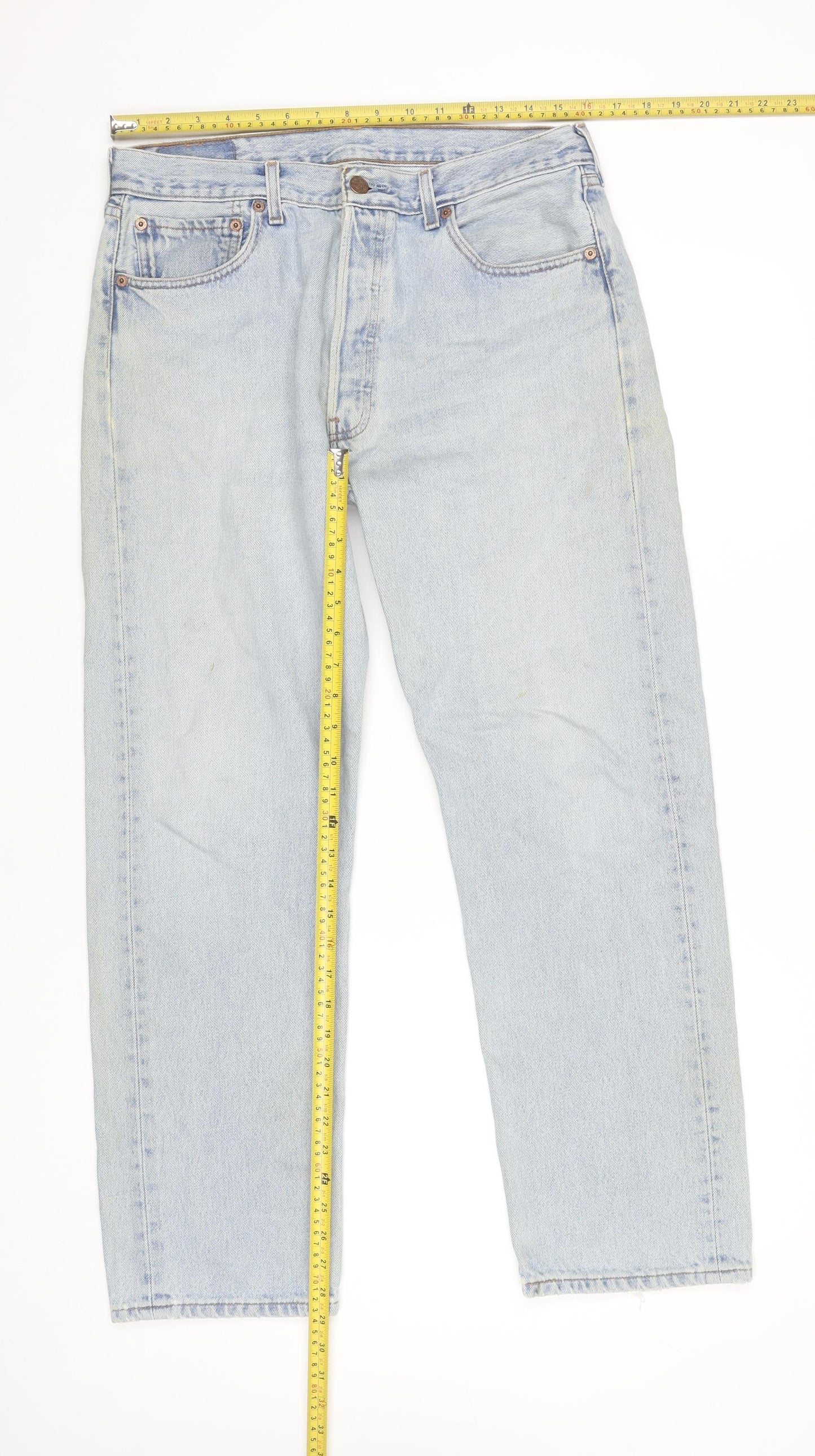 Levi's 501 Men's Blue 34x30 Straight Leg Denim Jeans