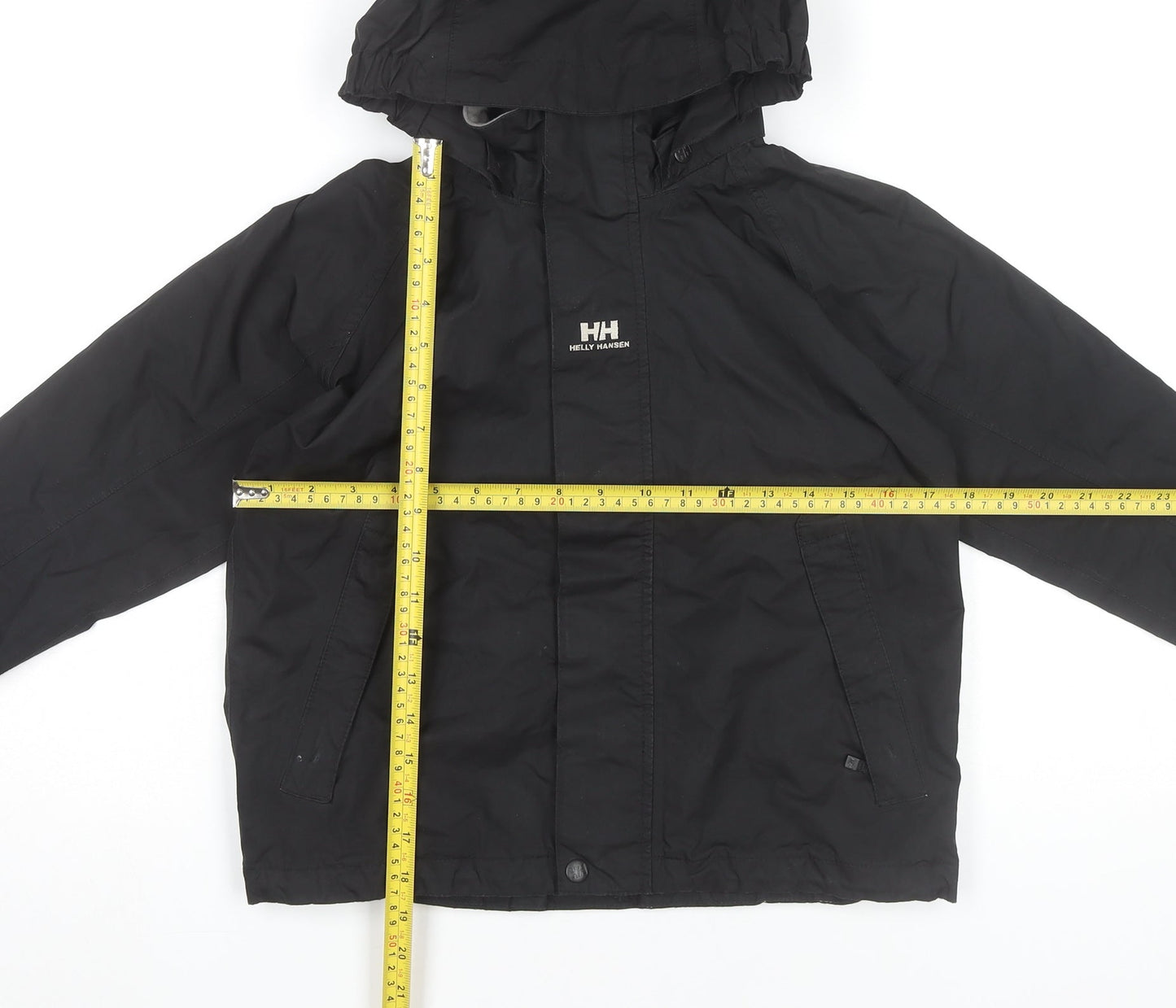 Helly Hansen Boys Black 8 Years Rain Coat Jacket Waterproof Hooded