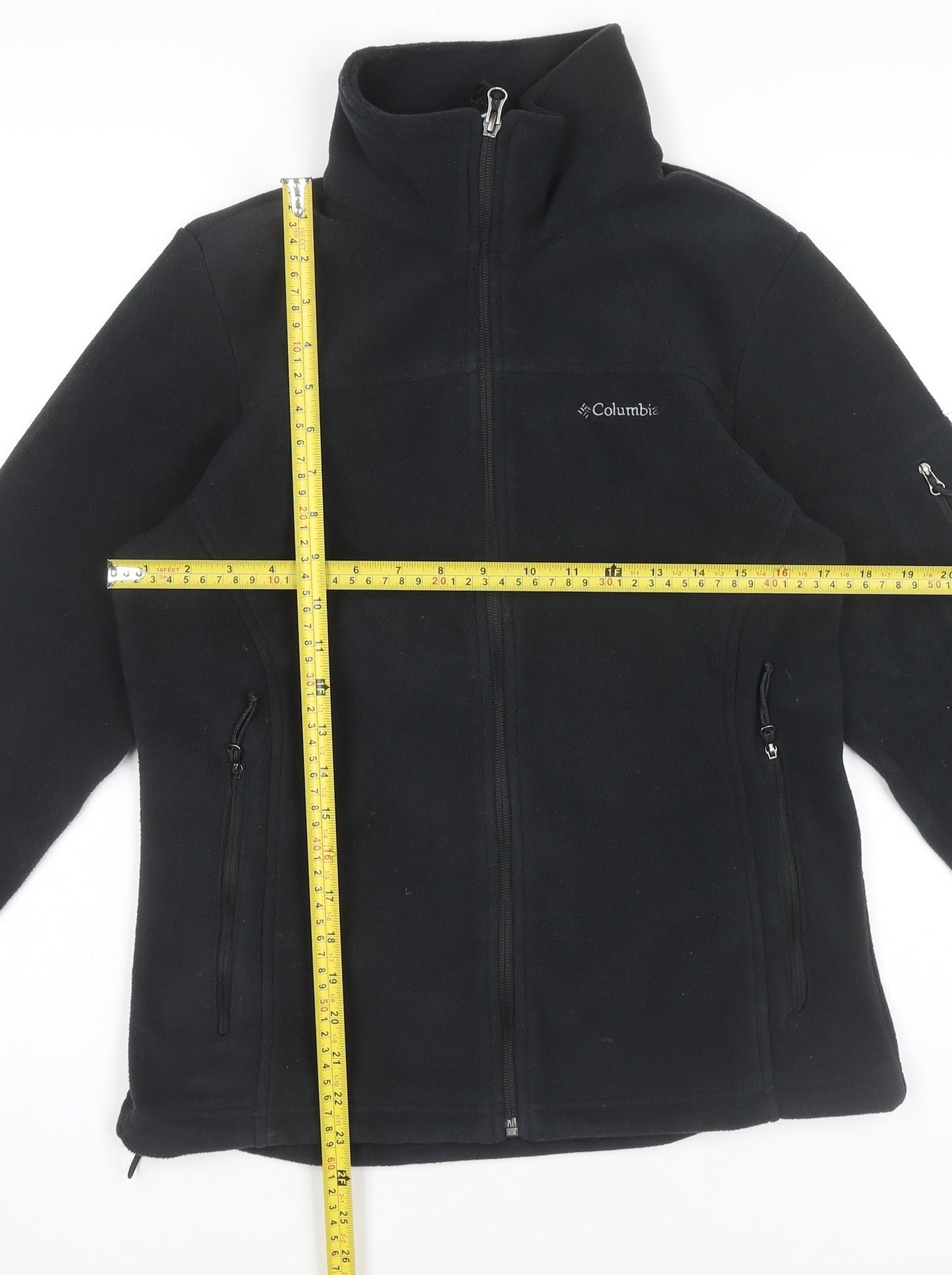 Columbia Men's Black Fleece Jacket Size S Full Zip Outdoor Sportswear