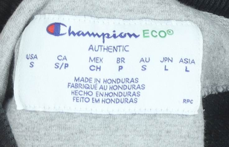 Champion Men’s Black Small Pullover Sweatshirt Crew Neck Logo