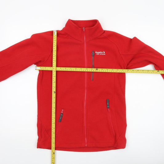Regatta Boys Red Fleece Full Zip Jacket Size 14 Years Outdoor Hiking