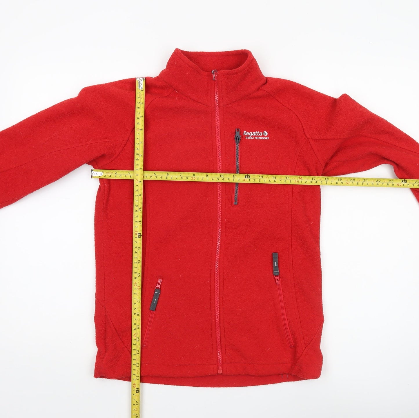 Regatta Boys Red Fleece Full Zip Jacket Size 14 Years Outdoor Hiking