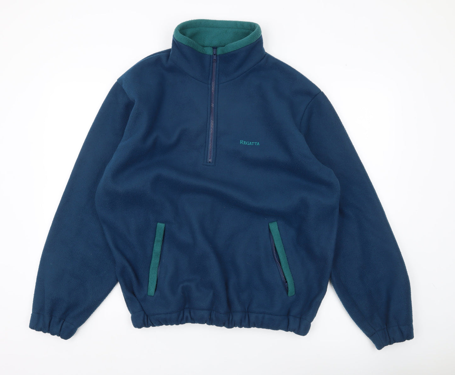 Regatta Men’s Blue Fleece Sweatshirt L Pullover 1/2 Zip Outdoor