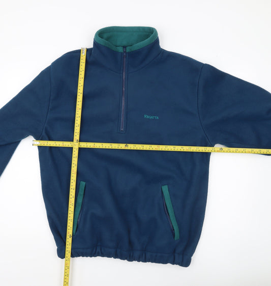 Regatta Men’s Blue Fleece Sweatshirt L Pullover 1/2 Zip Outdoor