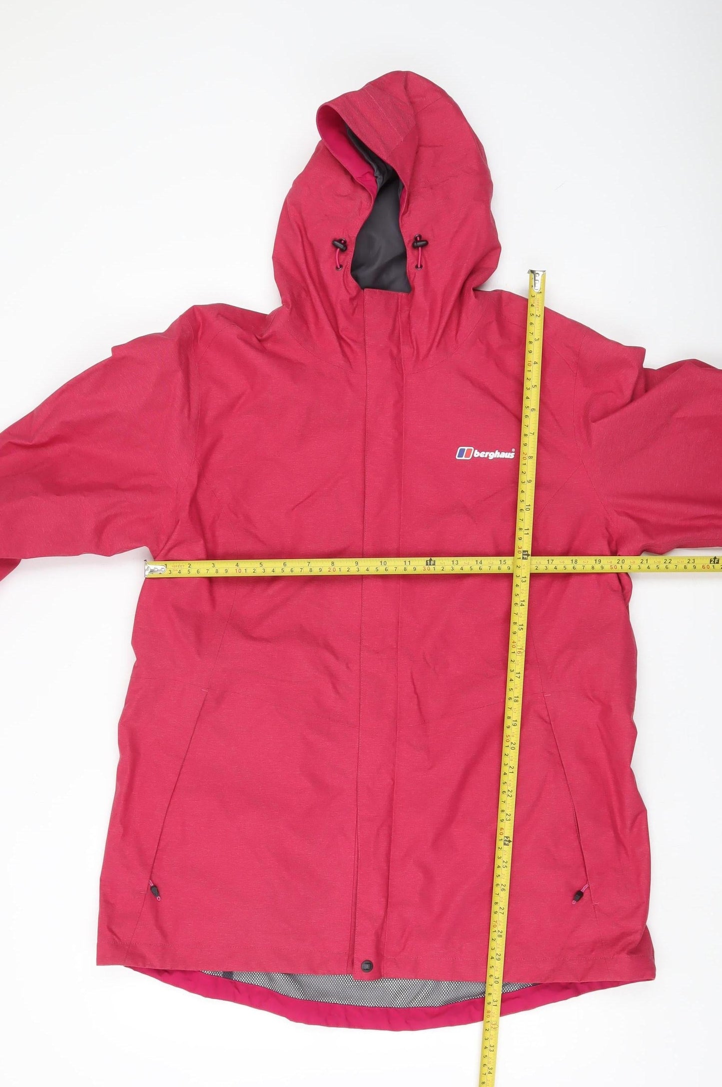 Berghaus Womens Pink Waterproof Rain Jacket UK 18 Hooded Outdoor