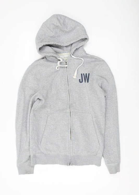 Jack Wills Men's Grey XS Full Zip Hoodie University Style