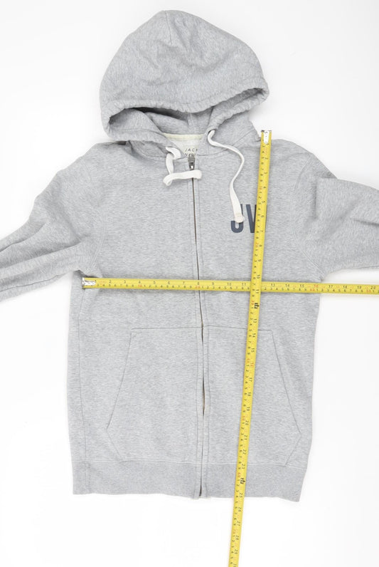 Jack Wills Men's Grey XS Full Zip Hoodie University Style