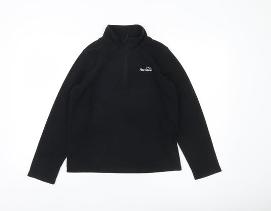 Peter Storm Boys Black Fleece 1/4 Zip Sweatshirt 11-12 Years Outdoor