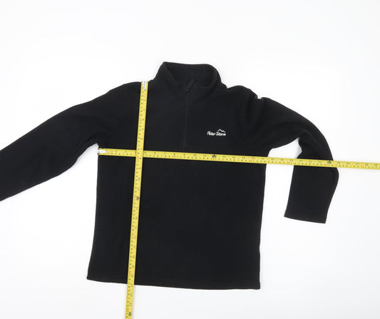 Peter Storm Boys Black Fleece 1/4 Zip Sweatshirt 11-12 Years Outdoor