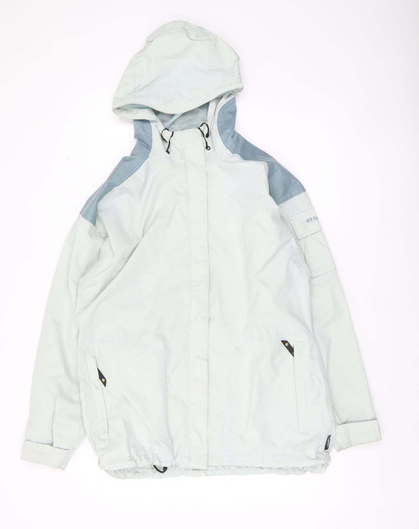 Regatta Womens White Waterproof Rain Coat Jacket Size 10 Outdoor Hooded