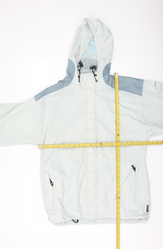 Regatta Womens White Waterproof Rain Coat Jacket Size 10 Outdoor Hooded