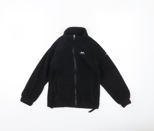 Trespass Boys Black Fleece Full Zip Basic Jacket 5-6 Years