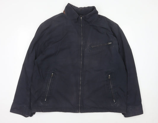 Timberland Men's 3XL Blue Cotton Full Zip Jacket Outdoor Casual