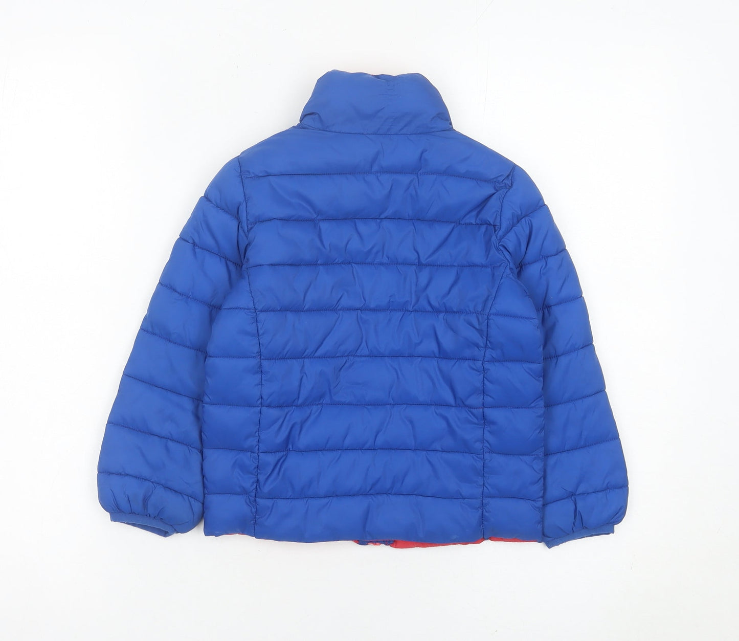 Joules Boys Blue Puffer Jacket Size 4 Years Full Zip Winter Coat