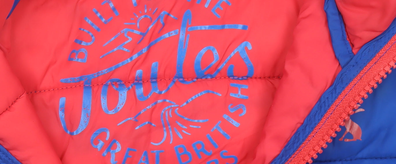 Joules Boys Blue Puffer Jacket Size 4 Years Full Zip Winter Coat