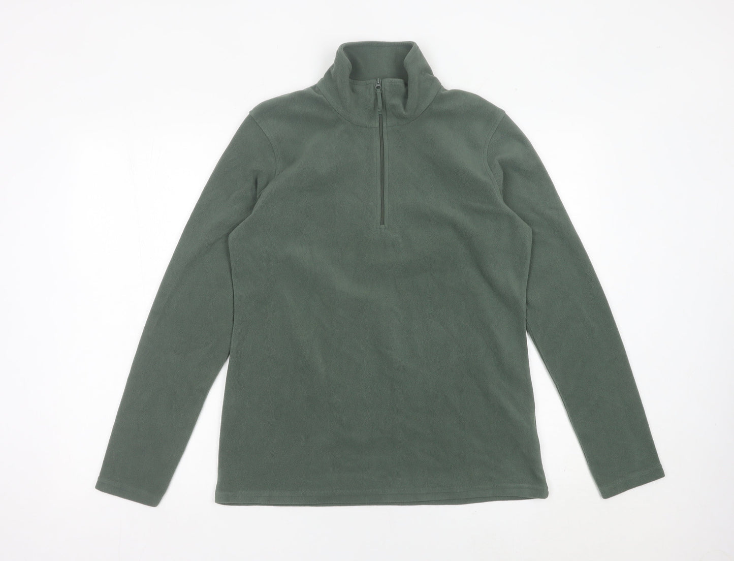 Mountain Warehouse Men’s Green Fleece Sweatshirt M 1/4 Zip Pullover
