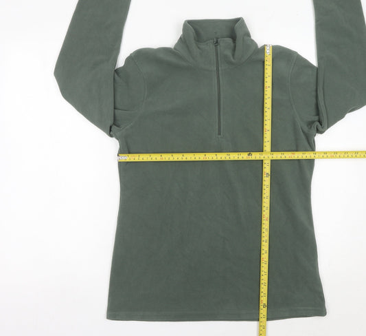 Mountain Warehouse Men’s Green Fleece Sweatshirt M 1/4 Zip Pullover