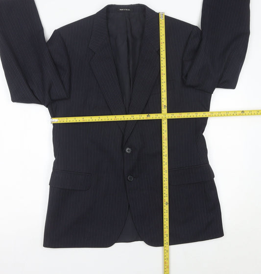 Marks and Spencer St Michael Men’s Blue Pinstripe Wool Blend Blazer 40 Short