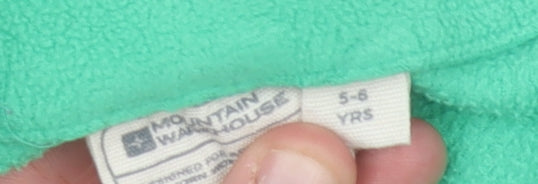 Mountain Warehouse Boys Green Fleece 1/4 Zip Sweatshirt 5-6 Years