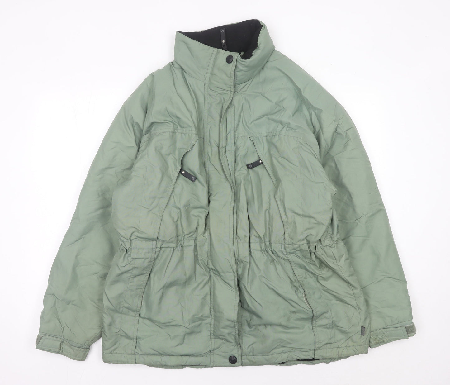 Hawkshead Women’s Green Parka Jacket Size L Nylon Polyester Winter