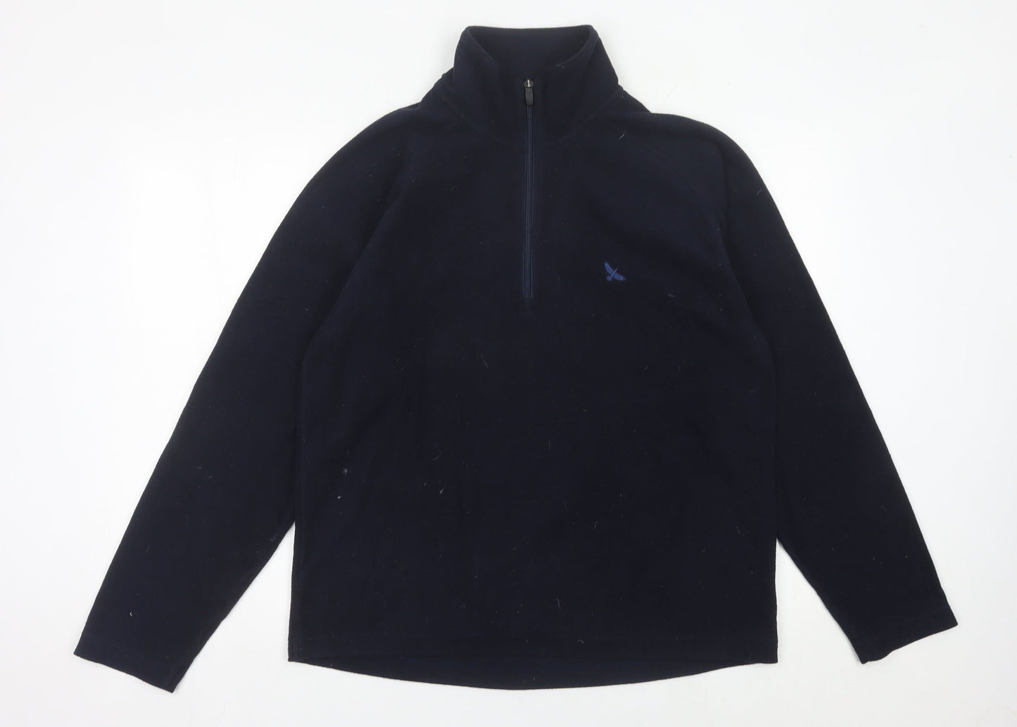 Hawkshead Men’s Blue Fleece Sweatshirt M 1/2 Zip Mock Neck