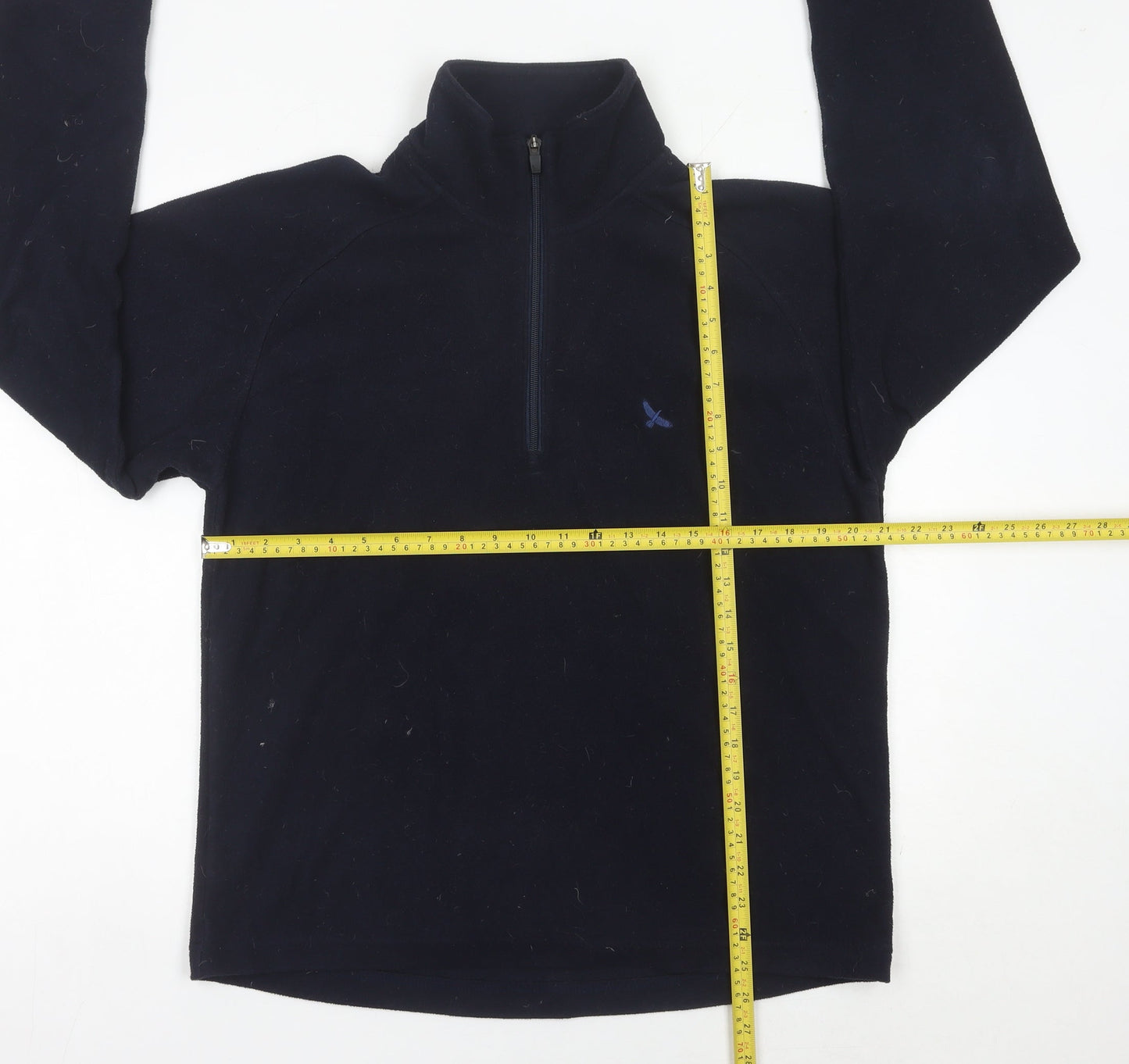 Hawkshead Men’s Blue Fleece Sweatshirt M 1/2 Zip Mock Neck