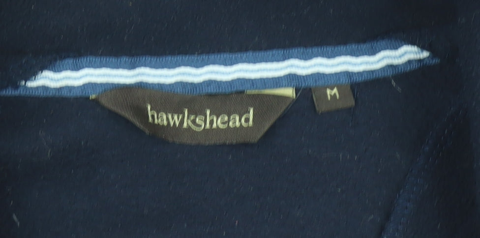 Hawkshead Men’s Blue Fleece Sweatshirt M 1/2 Zip Mock Neck