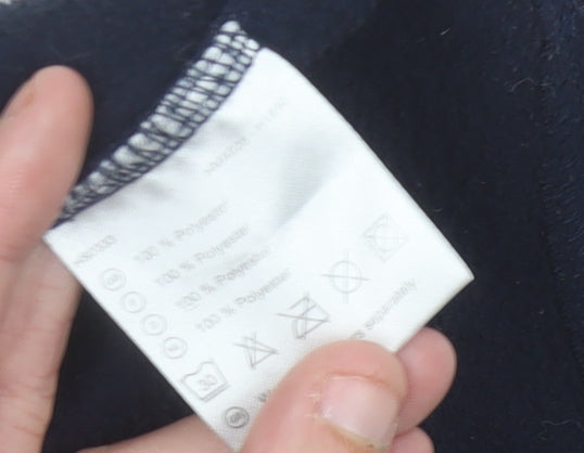 Hawkshead Men’s Blue Fleece Sweatshirt M 1/2 Zip Mock Neck