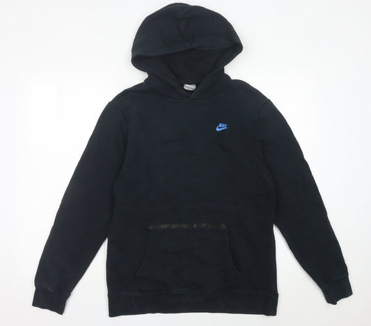 Nike Boys Black XL Pullover Hoodie Sweatshirt 13-15Y Regular Fit