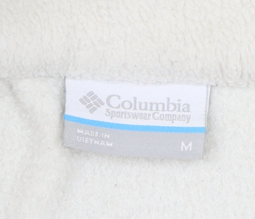 Columbia Mens Grey Ivory Fleece Henley Sweatshirt M Hiking Outdoor