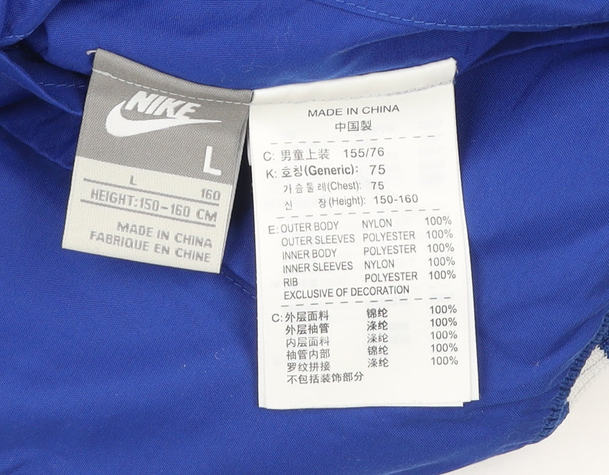 Nike Teens Blue Grey Varsity Jacket Size S Regular Fit