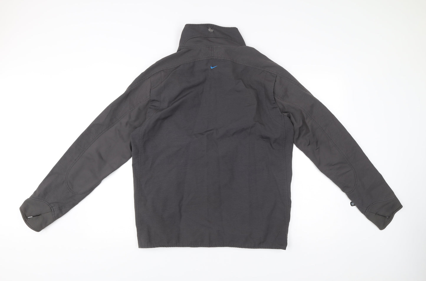 Nike Men’s Grey Jacket S Regular Cotton Nylon 1/4 Zip Casual