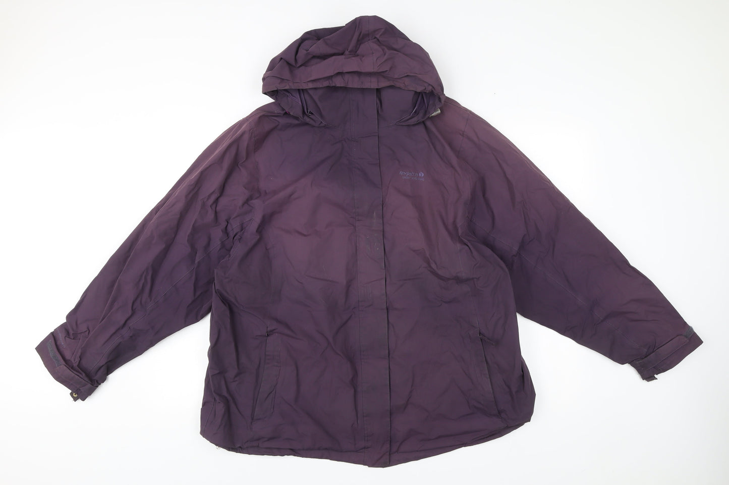 Regatta Women’s Purple Waterproof Hooded Rain Jacket UK 22