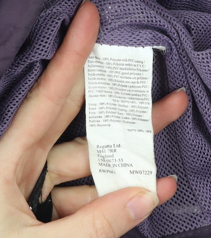 Regatta Women’s Purple Waterproof Hooded Rain Jacket UK 22
