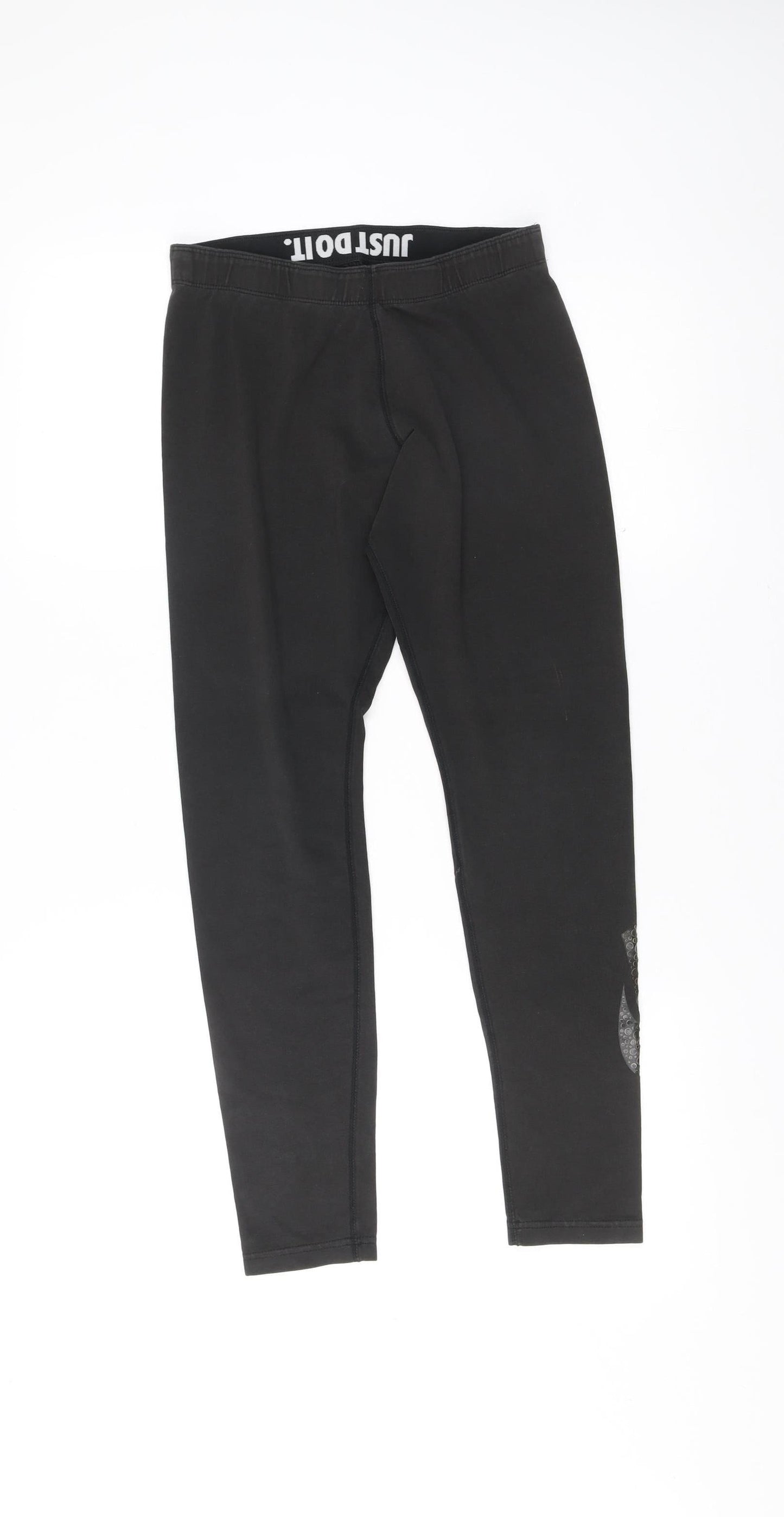 Nike Womens Black Slim Fit Leggings Medium Cotton Blend Activewear