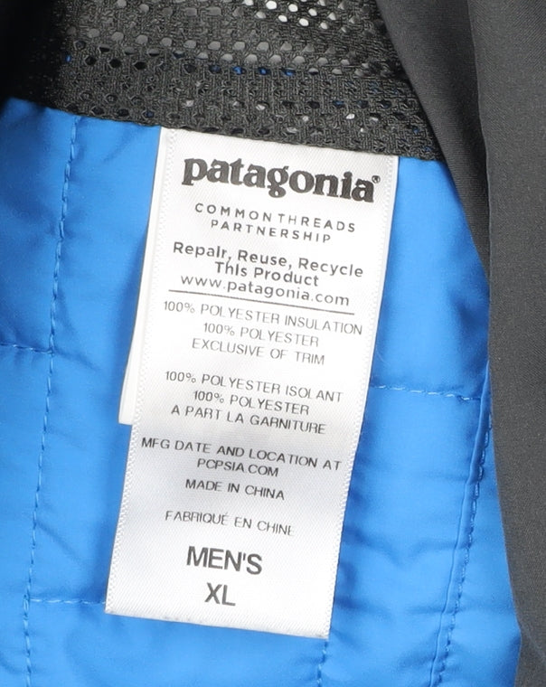 Patagonia Men’s Blue XL Insulated Puffer Jacket Windproof