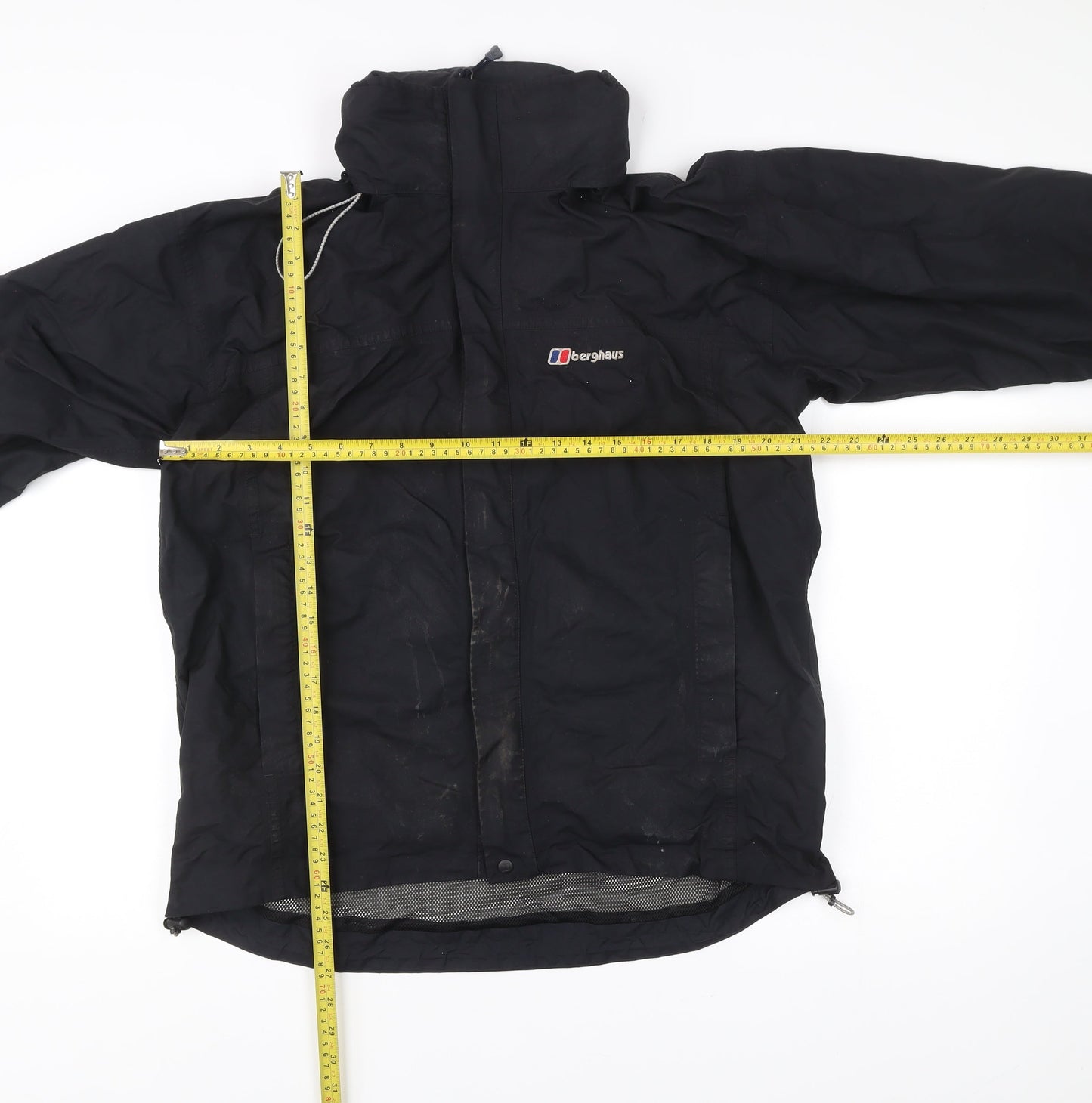 Berghaus Mens Black L Rain Coat Jacket Waterproof Hooded Outdoor